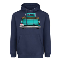 Navy western truck back view Heavyweight Hoodie - FaDigitalArtStudio