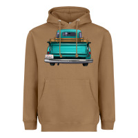 Toasted Coconut western truck back view Heavyweight Hoodie - FaDigitalArtStudio