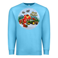 Ocean Blue merry christmas small town christmas ornament Premium Sweatshirt - BundleAndBundleShop