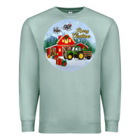 Seafoam merry christmas small town christmas ornament Premium Sweatshirt - BundleAndBundleShop