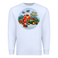 White merry christmas small town christmas ornament Premium Sweatshirt - BundleAndBundleShop
