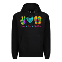 Black peace love flips flops Premium Hoodie - Jasminsmagicworld