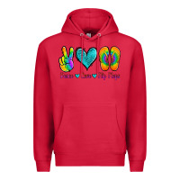 Cardinal peace love flips flops Premium Hoodie - Jasminsmagicworld