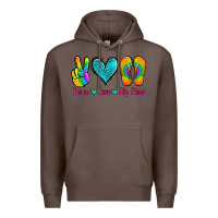 Coffee peace love flips flops Premium Hoodie - Jasminsmagicworld