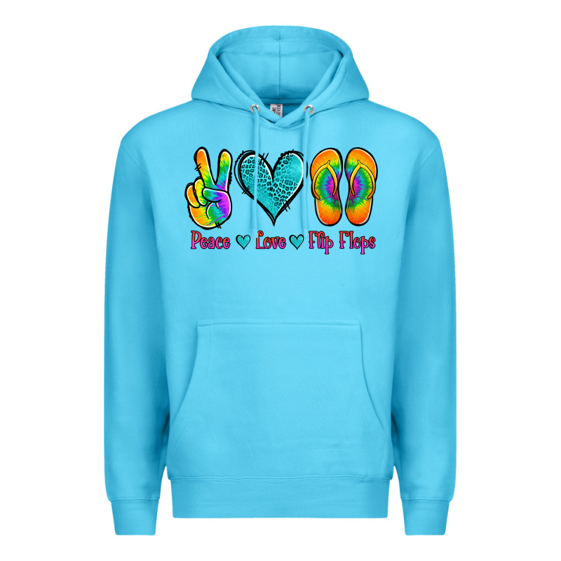 Peace Love Flips Flops Premium Hoodie by Jasminsmagicworld | Teevron
