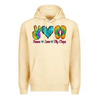 Pina Colada peace love flips flops Premium Hoodie - Jasminsmagicworld