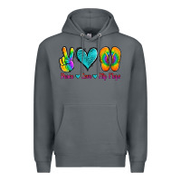 Rock peace love flips flops Premium Hoodie - Jasminsmagicworld