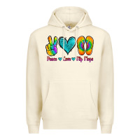 Sandshell peace love flips flops Premium Hoodie - Jasminsmagicworld