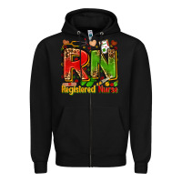 Black registered nurse juneteenth Zipper Hoodie - Zillion Design Studio