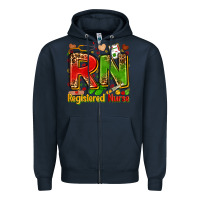 Navy registered nurse juneteenth Zipper Hoodie - Zillion Design Studio
