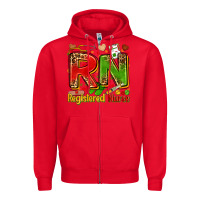Red registered nurse juneteenth Zipper Hoodie - Zillion Design Studio