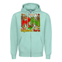 Seafoam registered nurse juneteenth Zipper Hoodie - Zillion Design Studio