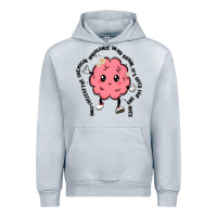 Heather Grey brain Urban Hoodie - MaliasSmallBusiness