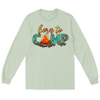 Matcha born to camp Long Sleeve Tee - texasbilliewilder