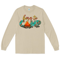 Mushroom born to camp Long Sleeve Tee - texasbilliewilder