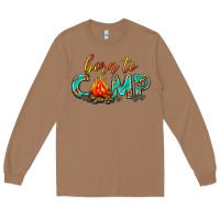 Toasted Coconut born to camp Long Sleeve Tee - texasbilliewilder