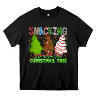 Black Snacking Around The Christmas Tree Heavy Core Tee - CowhideDigitalArt