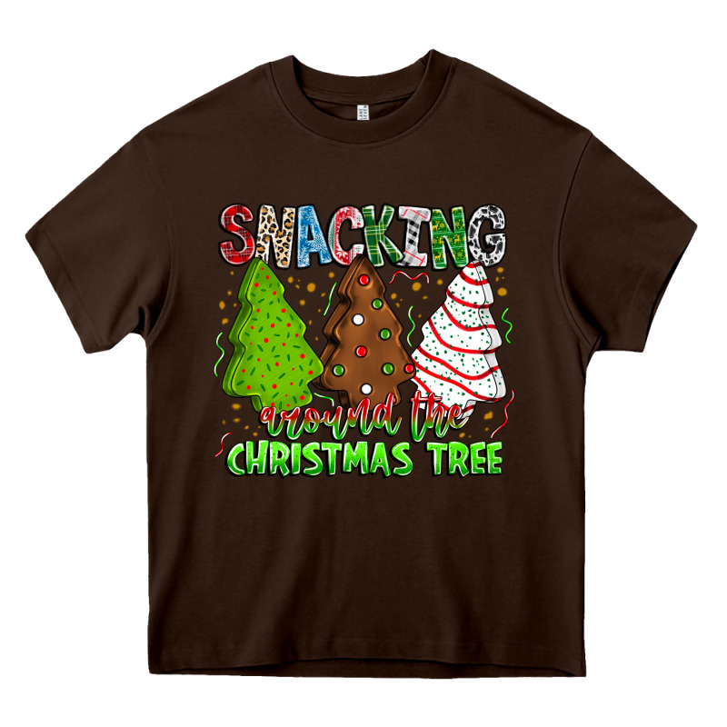 Snacking Around The Christmas Tree Heavy Core Tee by CowhideDigitalArt | Teevron