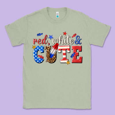 Classic Tee red white and cute billie wilder