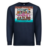 Navy soul of a mermaid mouth of a sailor Premium Sweatshirt - JahusDesignShop