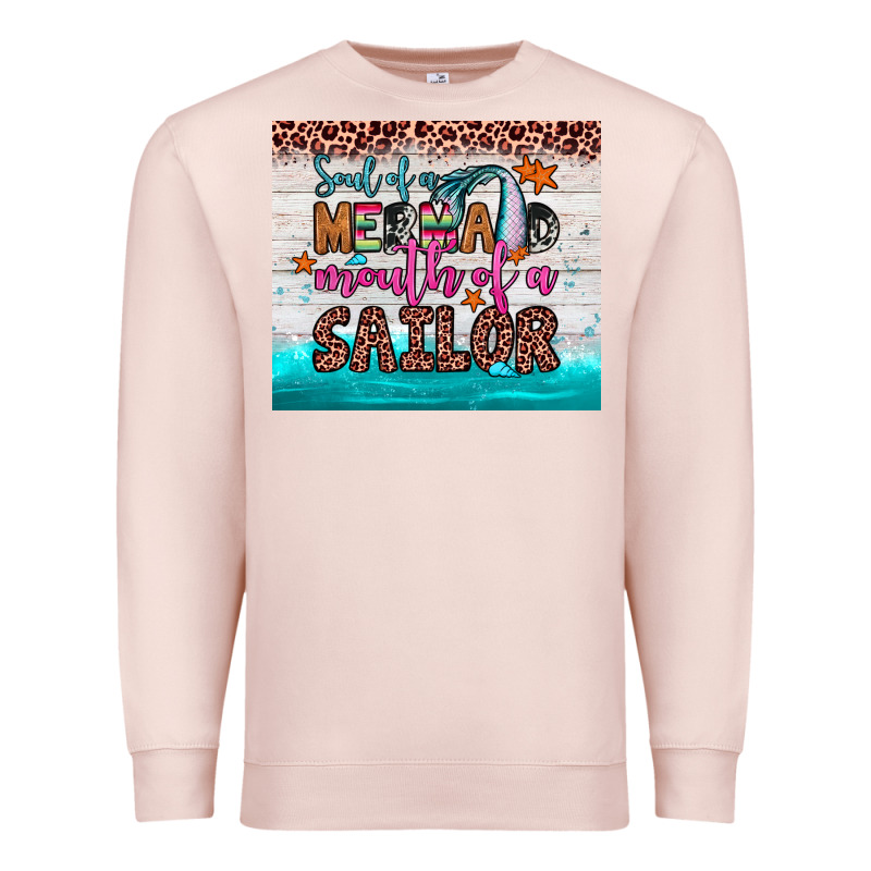 Soul Of A Mermaid Mouth Of A Sailor Premium Sweatshirt by JahusDesignShop | Teevron