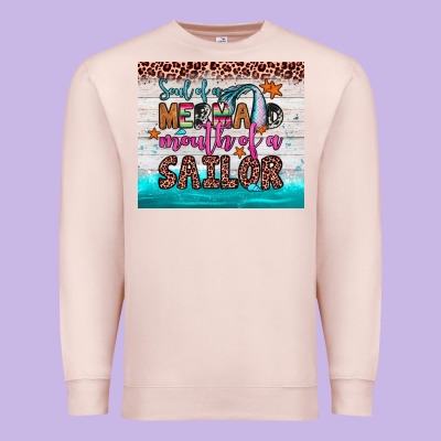Soul Of A Mermaid Mouth Of A Sailor Premium Sweatshirt Designed By Jahusdesignshop