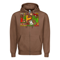 Chestnut licensed practical nurse Zipper Hoodie - Zillion Design Studio