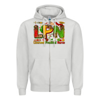 Dove Grey licensed practical nurse Zipper Hoodie - Zillion Design Studio