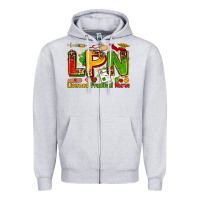 Heather Grey licensed practical nurse Zipper Hoodie - Zillion Design Studio