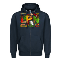 Navy licensed practical nurse Zipper Hoodie - Zillion Design Studio
