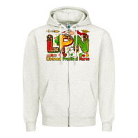 Oatmeal Heather licensed practical nurse Zipper Hoodie - Zillion Design Studio