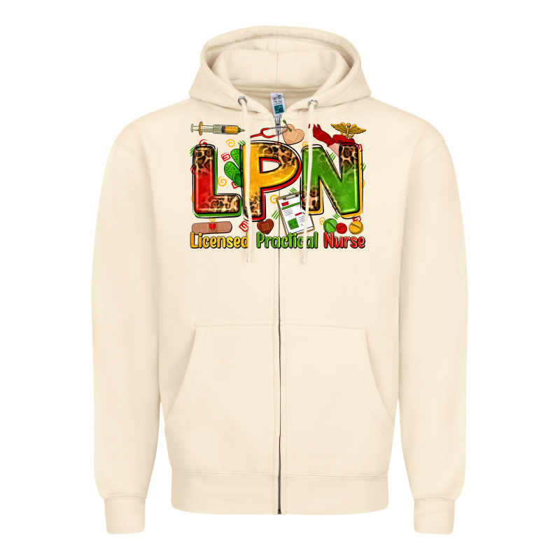 Licensed Practical Nurse Zipper Hoodie by Zillion Design Studio | Teevron