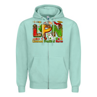 Seafoam licensed practical nurse Zipper Hoodie - Zillion Design Studio