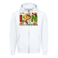 White licensed practical nurse Zipper Hoodie - Zillion Design Studio