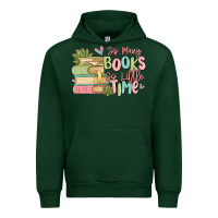 Forest Green so many books so little time Urban Hoodie - MaliasSmallBusiness