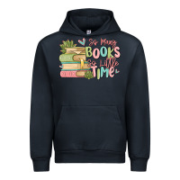 Navy so many books so little time Urban Hoodie - MaliasSmallBusiness