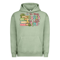Pigment Oil Green so many books so little time Urban Hoodie - MaliasSmallBusiness