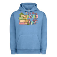 Pigment Pebble Blue so many books so little time Urban Hoodie - MaliasSmallBusiness