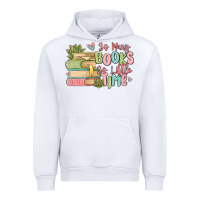 White so many books so little time Urban Hoodie - MaliasSmallBusiness