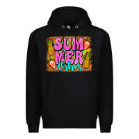 Black summer vibes leopard background Premium Hoodie - Jasminsmagicworld