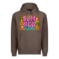 Coffee summer vibes leopard background Premium Hoodie - Jasminsmagicworld