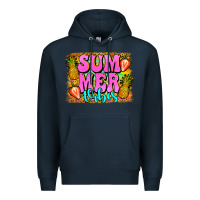 Navy summer vibes leopard background Premium Hoodie - Jasminsmagicworld