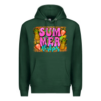 Sports Green summer vibes leopard background Premium Hoodie - Jasminsmagicworld