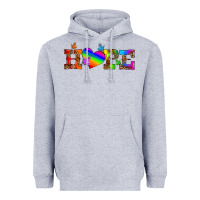 Heather Grey lgbtq heart and hope Heavyweight Hoodie - HRA Design Shop