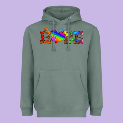 Lgbtq Heart And Hope Heavyweight Hoodie Designed By Hra Design Shop