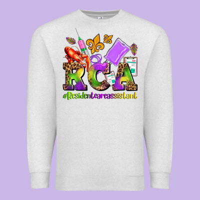 Mardi Gras Rca Resident Care Assistant Premium Sweatshirt Designed By Adodesignshop
