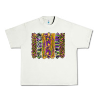 Pistachio mardi gras fleur de lis cowhide serape leopard glitter brushstrokes Urban Heavy Tee - Artiststas