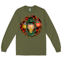 Army Green Xmas Lantern Christmas Long Sleeve Tee - RanaPortraitStore