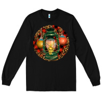 Black Xmas Lantern Christmas Long Sleeve Tee - RanaPortraitStore