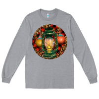 Heather Grey Xmas Lantern Christmas Long Sleeve Tee - RanaPortraitStore